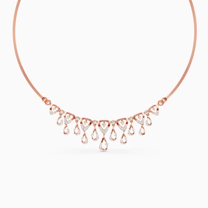 Collar de diamantes cultivados en laboratorio Dewline con diamantes de 1.04 quilates en oro amarillo de 9 quilates, oro blanco y oro rosa - Product Image 1