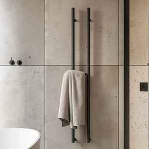 Porte-serviettes adhésif haut de gamme en acier inoxydable brossé pour armoire de salle de bain, support mural ouvert pour serviettes, rail de cuisine - Product Image 4