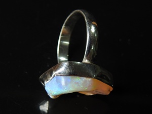 Opale australienne naturelle polie brute, sertie en argent, pierre précieuse classique, cadeau idéal pour elle, nouvelle arrivée - Product Image 3