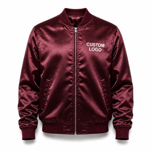 Personalized Satin Bomber <b>Jacket</b> Custom Embroidery <b>Mens</b> Wholesale Team College Streetwear Clothing Manufacturer - Product Image 4