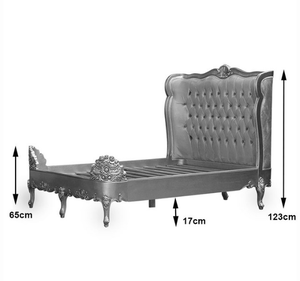 Cama Tapizada Clásica Europea de Lujo con Cabecera Acolchada de Madera de Caoba, Muebles de Dormitorio - Product Image 2