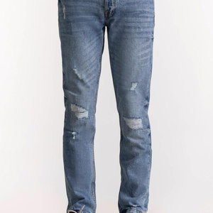 Pantalones Vaqueros de Mezclilla para Hombre, Corte Regular, Casuales para el Día a Día, con Ajuste Moderno - Product Image 1