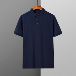 Polo de manga corta para hombre con logo OEM personalizado, nuevo, liso, con solapa, ajuste holgado, transpirable, a la moda, estilo casual de marca, de punto. - Product Image 6