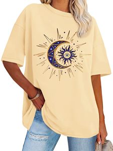T-shirts d'été pour femmes 100% coton, imprimés graphiques, t-shirts DTF, col rond, manches courtes, amples et confortables - Product Image 4