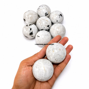 Esfera de Cristal de Ágata Muntaha de Alta Calidad, Hecha a Mano, para Sanación, Feng Shui, Piedra Lunar, Artículo Coleccionable para el Hogar - Product Image 3