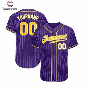 Camiseta de béisbol juvenil personalizada para equipo de liga minorista, camiseta de béisbol para hombre, ligera, de malla, con botones al frente - Product Image 1