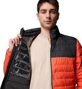 Veste d'hiver matelassée pour homme, couleur unie, col montant, fermeture éclair, coupe-vent, coupe décontractée, rembourrage en polyester - Product Image 6