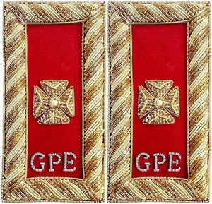 Écussons de croix pour Chevaliers Templiers Maçonniques, broderie en fil d'argent - Product Image 5