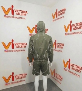 Ensemble de survêtement en nylon de qualité supérieure, veste zippée légère, imperméable, respirante, coupe-vent, ensembles de survêtements d'entraînement - Product Image 2