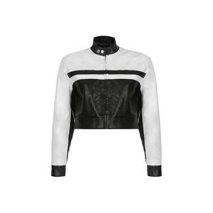 Chaquetas de Cuero de Moda para Mujer, Diseño de Cuello Camisero Personalizado, Chaquetas de Cuero Genuino - Product Image 1