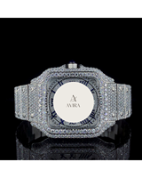 Montre de luxe tendance pour homme, 100 % moissanite, bracelet en acier inoxydable, mouvement automatique japonais, analogique, très vendue