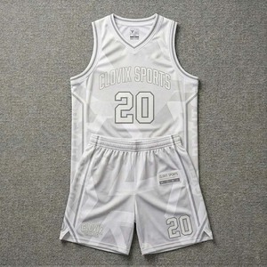 Clovix Sports Nouveauté Ensemble d'uniformes de basketball personnalisés pour adultes, maillot de sport imprimé en polyester à séchage rapide - Product Image 3