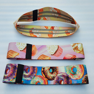 Bande de résistance personnalisée imprimée avec motif de pain pour l'exercice, ajustement confortable pour tous les âges, tissu polyester - Product Image 6