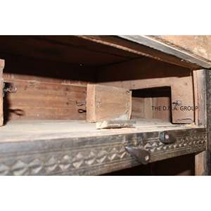 Antique Indian Wooden Damchiya <b>Old</b> Wood Decorative Storage Boxes - Product Image 3