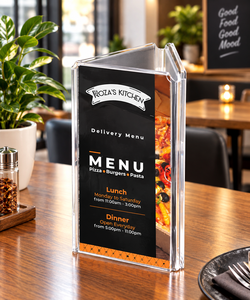for Eco-friendly <b>Acrylic</b>/Plastic/Wood Custom Rectangular Menu Holder Modern Versatile Menu <b>Display</b> for - Product Image 2