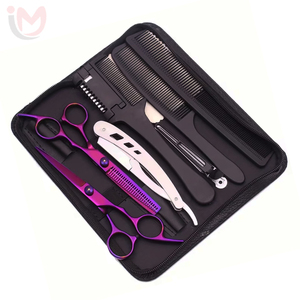 Tijeras de Peluquería Profesionales de Acero Inoxidable de Alta Calidad, Tijeras de Corte, Tijeras de Entresacar, Juego de Peines y Rasuradoras para Salón de Belleza - Product Image 5