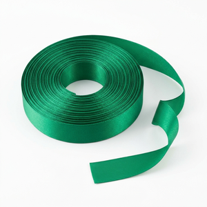 Ruban en satin tissé vert émeraude 25 mm, simple face, résistant au rétrécissement, en polyester, pour invitations, décoration florale, design de luxe, vente en gros - Product Image 4