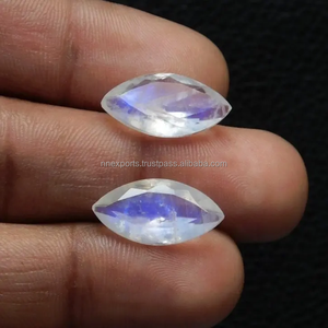 พลอยมูนสโตนสีรุ้งธรรมชาติขนาด 3 มม. 6 มม. รูปทรงมาร์คีส์เหลี่ยมเพชรพลอย พลอยกึ่งมีค่าจากผู้ผลิตออนไลน์ Alibaba อินเดีย - Product Image 1