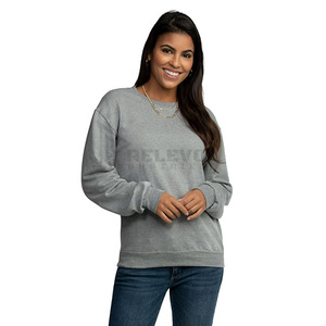 Sudadera Lisa de Forro Polar Grueso para Hombre y Mujer, con Logo Personalizado, Cuello Redondo, Estilo Casual de Invierno, Venta al por Mayor - Product Image 5