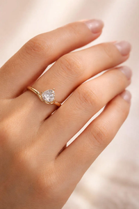 Luxury Rose Cut Bezel Setting Rose Gold Stackable Solitaire Diamond Anniversary <b>Ring</b> - Product Image 3