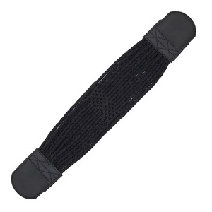 Fancy <b>Stitch</b> Padded Long Girth High Quality Tanned Leather with Snap and Elastic with Stripes in Your Choice of Leather Color - Product Image 5