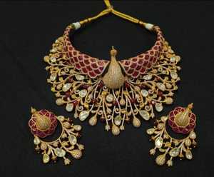 Ensemble de bijoux AD pour femmes Combo de colliers et de boucles d'oreilles pour mariages, fêtes et événements culturels - Product Image 4