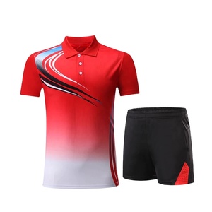 Vêtements de badminton pour hommes, personnalisés, sublimés, confortables, légers, respirants, uniformes de tennis pour adultes, vente en gros - Product Image 4
