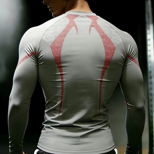 Camiseta de Compresión Rash Guard para Hombre, Sublimada Personalizada, Transpirable, de Spandex/Poliéster, para MMA BJJ, Manga Larga, Anti-UV - Product Image 3