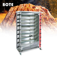 Machine à rôtir au gaz en acier inoxydable BOTE BT-9P pour usage commercial en restaurant, puissance 30 kW, garantie 1 an