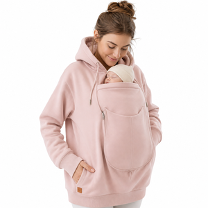 Hoodie personnalisé pour femme, doux, à manches longues, pour l'hiver, avec poche frontale, écologique, en polyester et coton 400-500 GSM - Product Image 2