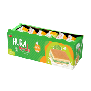 Gâteau aux couches de riz vert Hura 150g, le plus vendu, gâteau éponge moelleux au riz vert, prix compétitif, vente en gros, exportation - Product Image 1