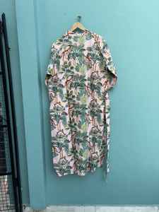 Block Print Cotton Kimono <b>Robe</b> <b>Bridesmaid</b> Dressing Gown Lightweight Summer Nightwear One Size - Product Image 4