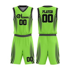 Uniformes de basket-ball d'équipe personnalisés en gros, maillots et shorts unisexes, légers, respirants, grandes tailles, vêtements de sport, couleurs personnalisées - Product Image 3