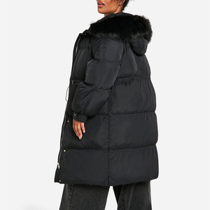 High Demanding Wholesale Quilted <b>Long</b> Puffer <b>Jacket</b> OEM Fur Collar Men Women Zipper Hooded Warm Down Coat <b>Rain</b> Coat - Product Image 2
