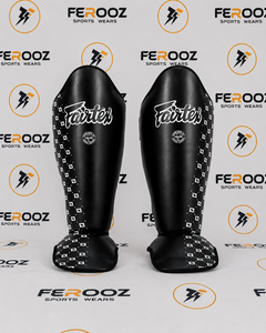 อุปกรณ์ป้องกันหน้าแข้ง Fairtex ทำจากหนัง อุปกรณ์กีฬา ป้องกันขา ป้องกันหน้าแข้งและหลังเท้า อุปกรณ์ป้องกันเท้า - Product Image 1