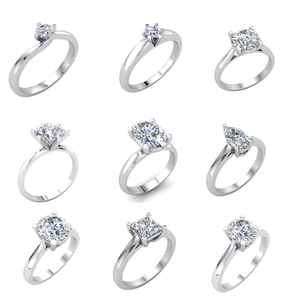 Anillo de Compromiso y Boda de Lujo Divya Creations para Mujer, con Diamante Cultivado en Laboratorio, Corte Brillante, Plata de Ley 925, Bañado en Rodio - Product Image 5