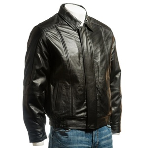 Bulk Sourcing Real Leather Outerwear with Custom Logo Print Fashionable And Stylish Men Leather Jackets - Product Image 1