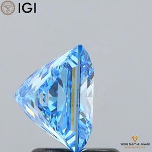 Diamante Cultivado en Laboratorio con Corte Princesa de 2.01 Quilates, Color Azul Intenso, Claridad VVS2, con Certificado IGI, para Anillo de Compromiso - Product Image 4