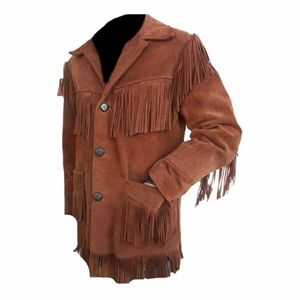 Chaqueta de Invierno Estilo Bronco de Medianoche, Resistente al Viento, Estilo Hip Hop, con Flecos, Estilo Vaquero, Rodeo, Vintage, de Gamuza, Servicio OEM, Bordado a Máquina - Product Image 1