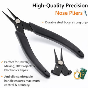 Alicates de Punta Plana de Alta Precisión, Herramienta de Joyería de Acero Inoxidable con Punta Fina para Abalorios, Manualidades y Profesionales - Product Image 3