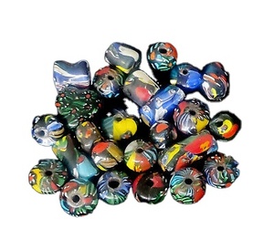 ลูกปัดแก้วเชฟรอนแฮนด์เมดสำหรับทำเครื่องประดับ DIY ลูกปัดอะคริลิค4mm/6mm/8mm หลายสีหลายรูปทรงขนาด - Product Image 4