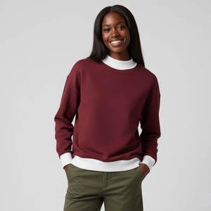 Oversized <b>Mock</b> <b>Neck</b> Sweatshirt for Women Casual Relaxed Fit Pullover <b>Top</b> Unisex Oversized <b>Mock</b> <b>Neck</b> Sweatshirt Cozy Fleece - Product Image 6