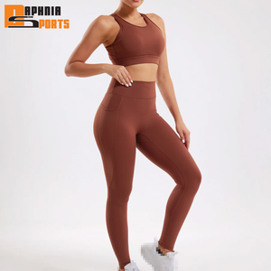 Ropa Deportiva Personalizada para Mujer, Conjunto de Dos Piezas de Leggings de Yoga con Estiramiento en 4 Direcciones, Suave y de Secado Rápido - Product Image 3