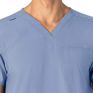 Ensemble de blouses médicales extensibles 4 directions pour hommes, en polyester et élasthanne, uniforme d'infirmière et dentiste, logo personnalisé, fournisseur OEM de blouses d'hôpital - Product Image 3