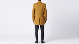 Manteau long pour homme de qualité supérieure, design moderne et ajusté, boutonné, vêtement d'extérieur classique pour l'hiver, idéal pour les occasions professionnelles décontractées et la mode quotidienne - Product Image 2