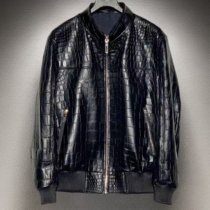 Chaqueta Corta de Cuero Croco Etoxic Genuino Personalizada de Moda para Hombre, Chaqueta de Invierno, Último Diseño, Chaleco Informal y Elegante para Hombre - Product Image 1