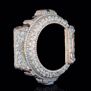 Cadran de montre octogonal personnalisé Hip Hop Iced Out en acier inoxydable avec cadre de protection en cristal pour montres de luxe pour hommes - Product Image 3