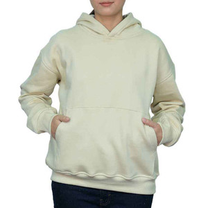เสื้อฮู้ดดี้โอเวอร์ไซส์คุณภาพพรีเมียม น้ำหนักเบา สกรีนโลโก้ด้านหน้าได้ตามต้องการ ราคาขายส่ง เสื้อผ้าฤดูหนาวสำหรับผู้หญิง อุ่นสบาย - Product Image 1