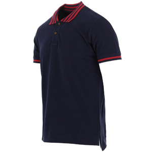 เสื้อโปโลพิมพ์ลายสีพื้น แขนสั้น ผ้าคอตตอนผสมสแปนเด็กซ์ สำหรับผู้ชาย สวมใส่สบาย ดีไซน์กระเป๋าป้องกันรอยยับ พร้อมปักโลโก้ตามสั่ง - Product Image 3