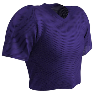 V-Neck <b>Mesh</b> Short Sleeve Shirt Breathable Fitted Unisex Adult 100% Polyester Solid Color Sport <b>Top</b> All Seasons - Product Image 3